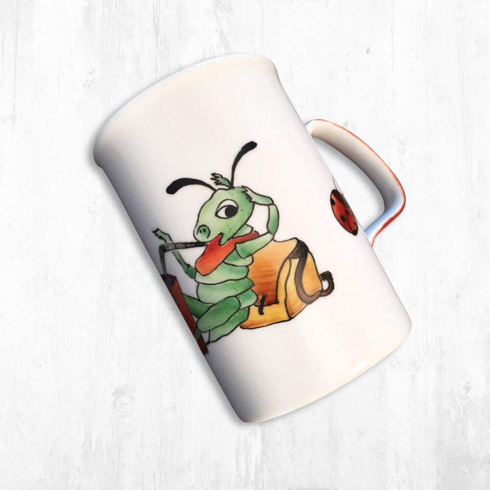 Mug in porcellana con grillo