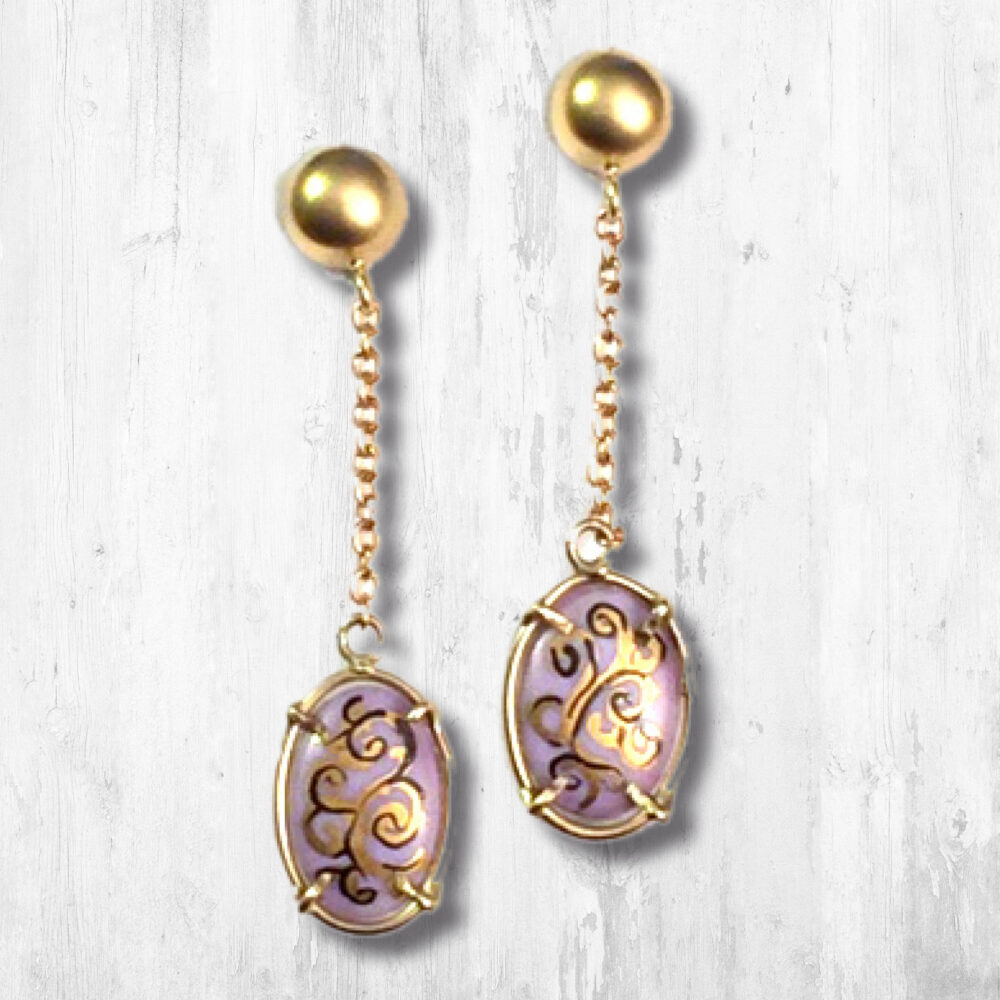 Orecchini in porcellana – Rosè