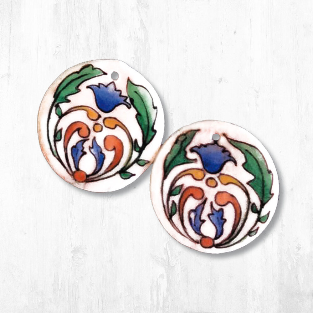 orecchini in porcellana