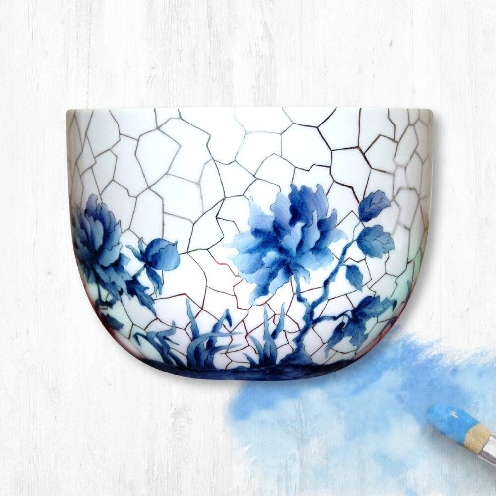 Portavaso in porcellana