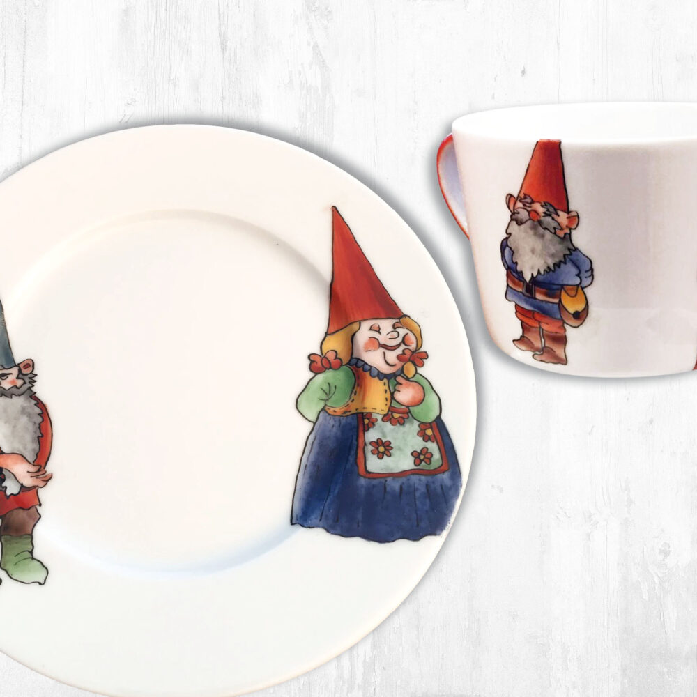 Tazza e Piattino in porcellana