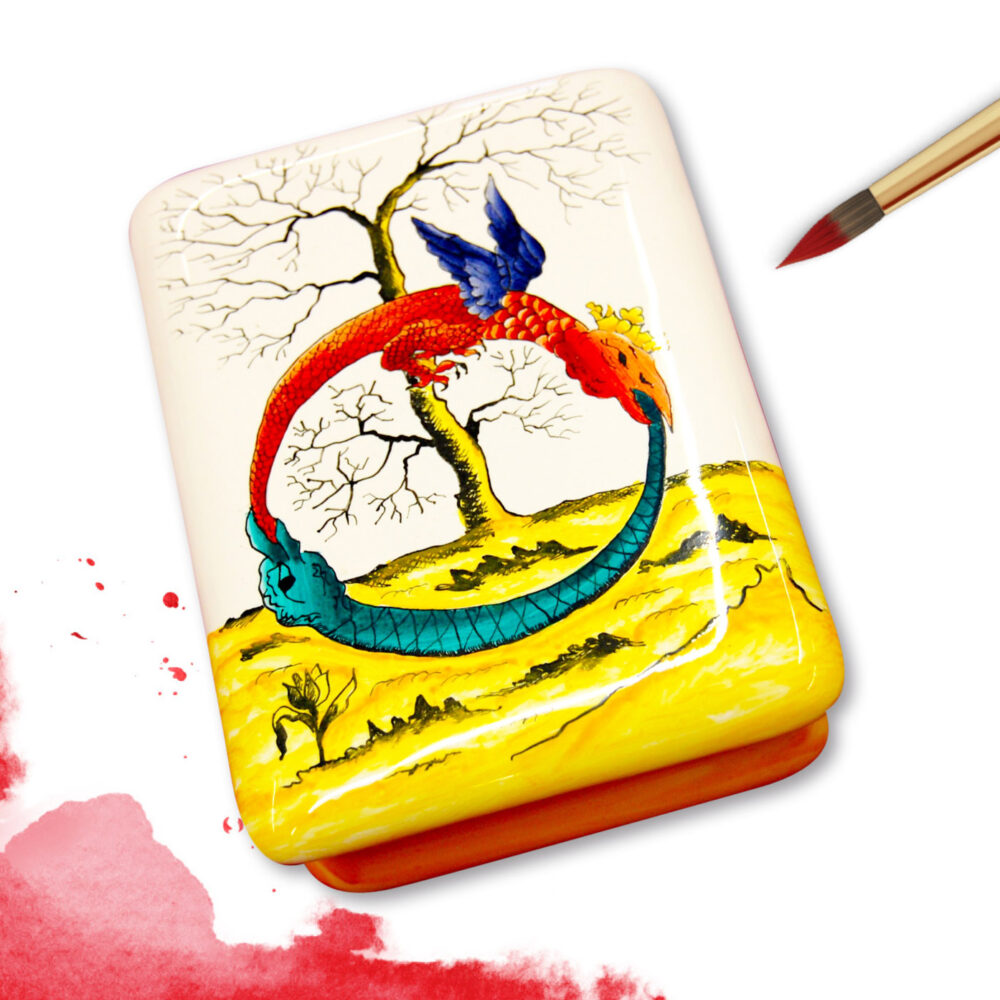 Scatolina in maiolica