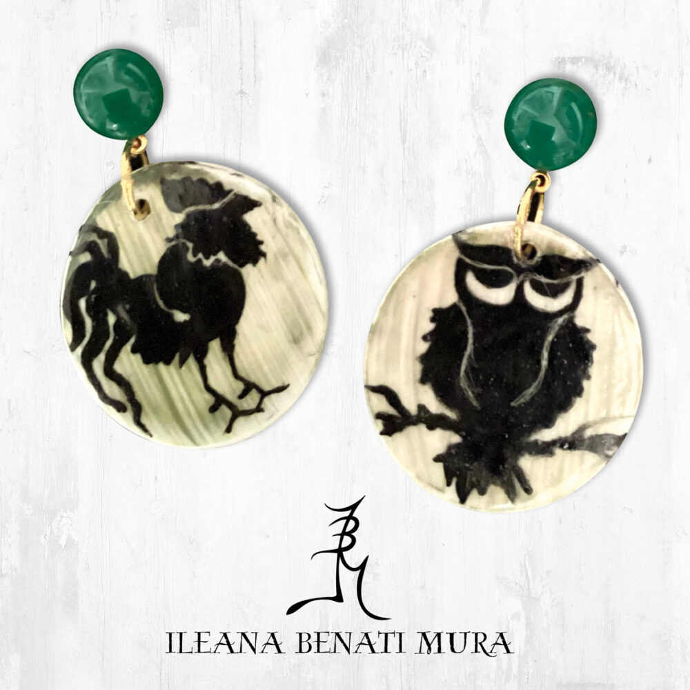 orecchini in porcellana linea Witch