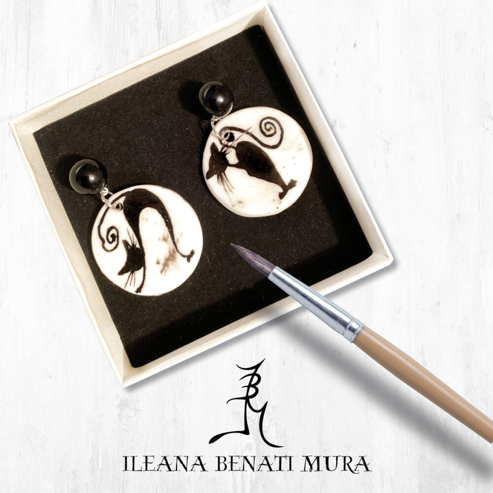 orecchini in porcellana linea Witch